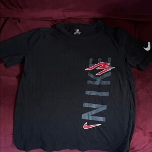Nike Men's Black and Red Graphic Tee
